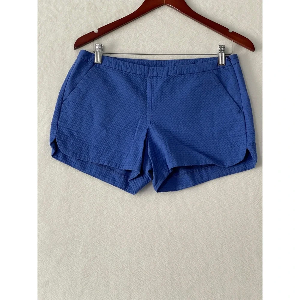 Lilly Pulitzer Callahan Blue Seersucker Shorts Womens Size 4 Preppy Resort